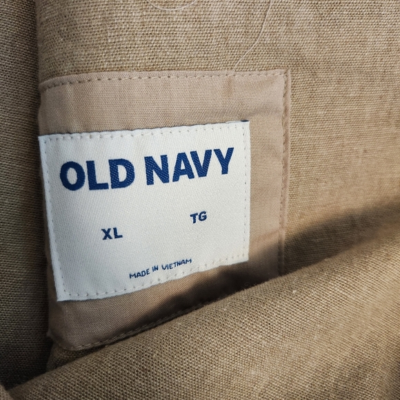 Old Navy Linen Cotton Blend Suit Jacket Blazer Beach Wedding Size XL Summer - Picture 14 of 16